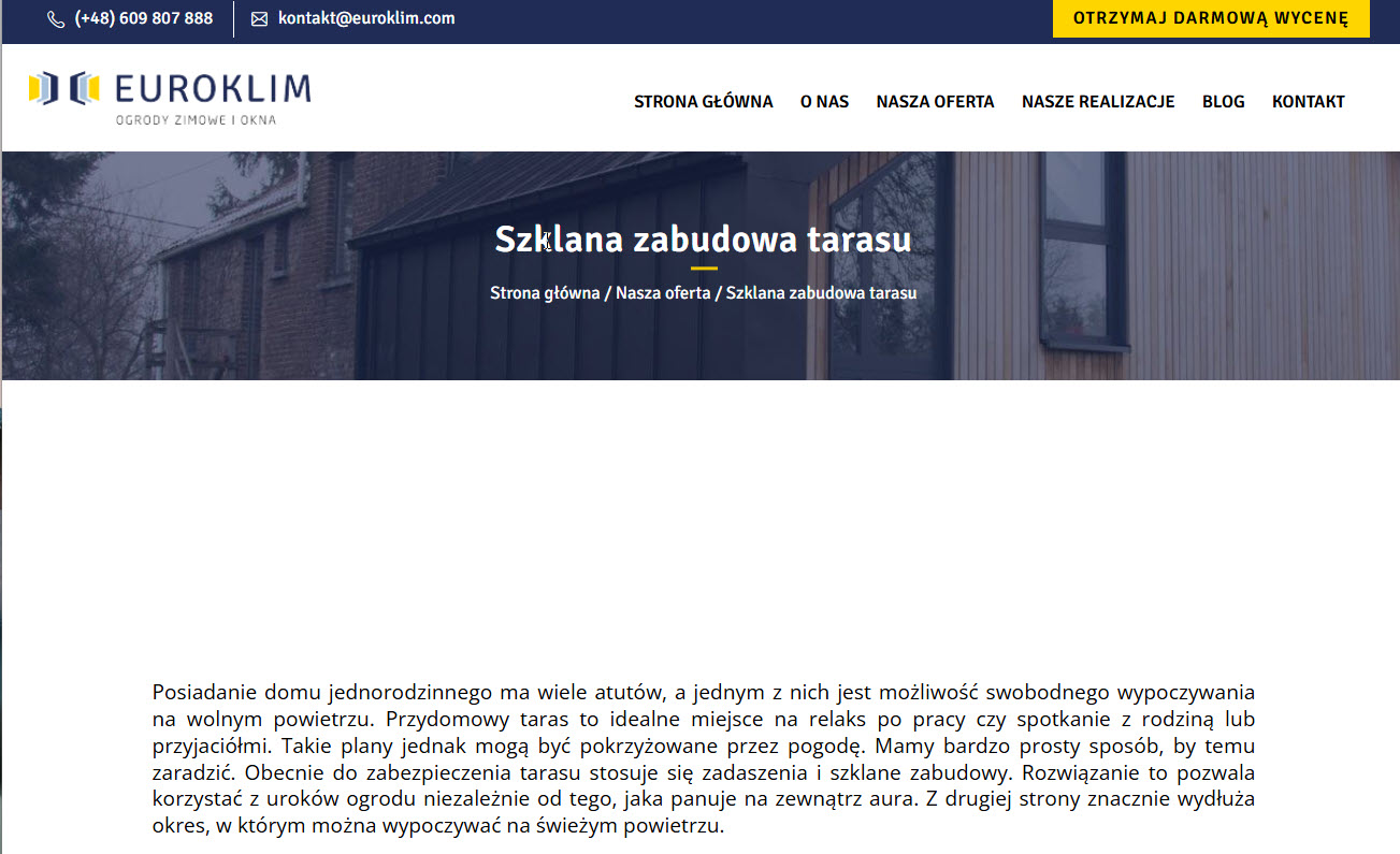 Szklana zabudowa tarasu - kiedy ma sens?
