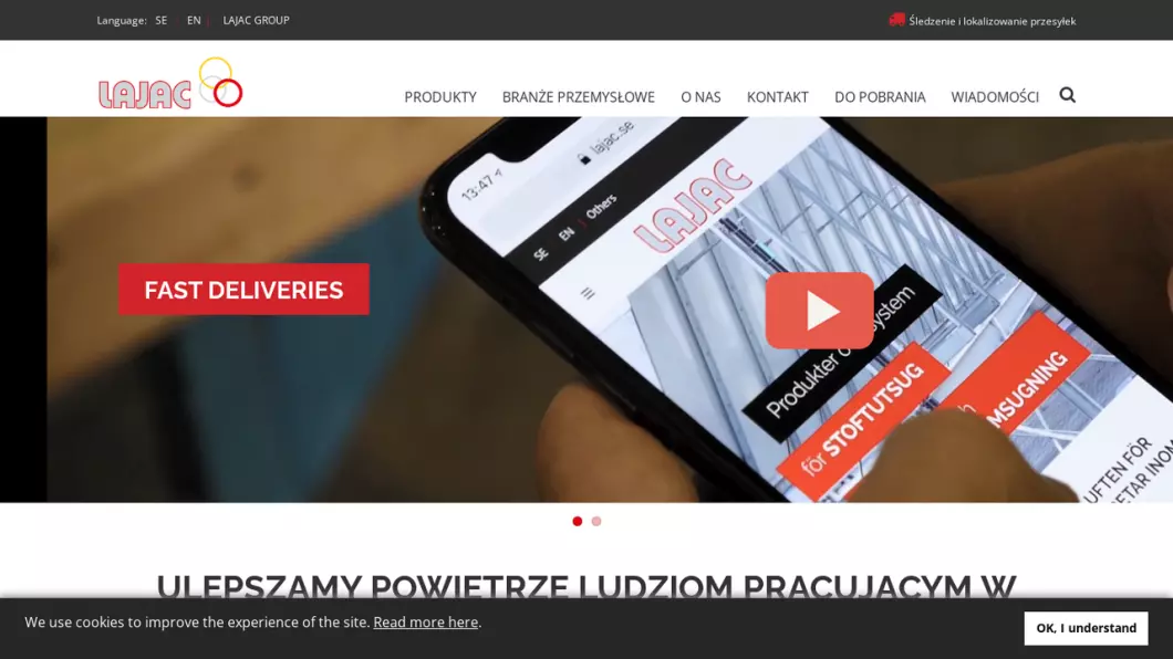 Hurtownia produktów i systemów dla przemysłowego oczyszczania powietrza i odpylania | LAJAC POLAND Sp. z o.o.