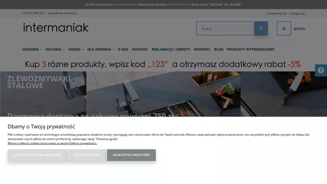 Wyposażenie łazienki, kuchni | Sklep internetowy intermaniak